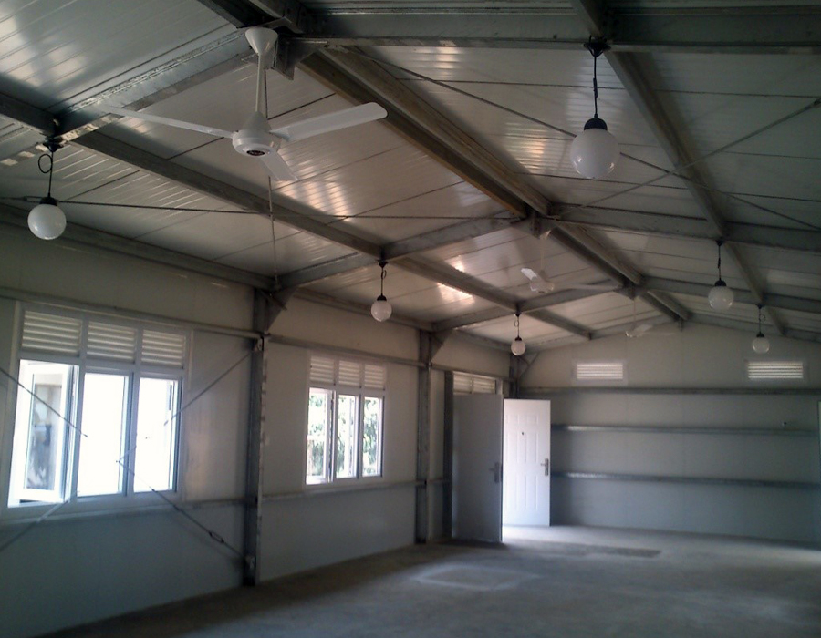 Construction of Police Building using pre fabricated panels at Weligepola